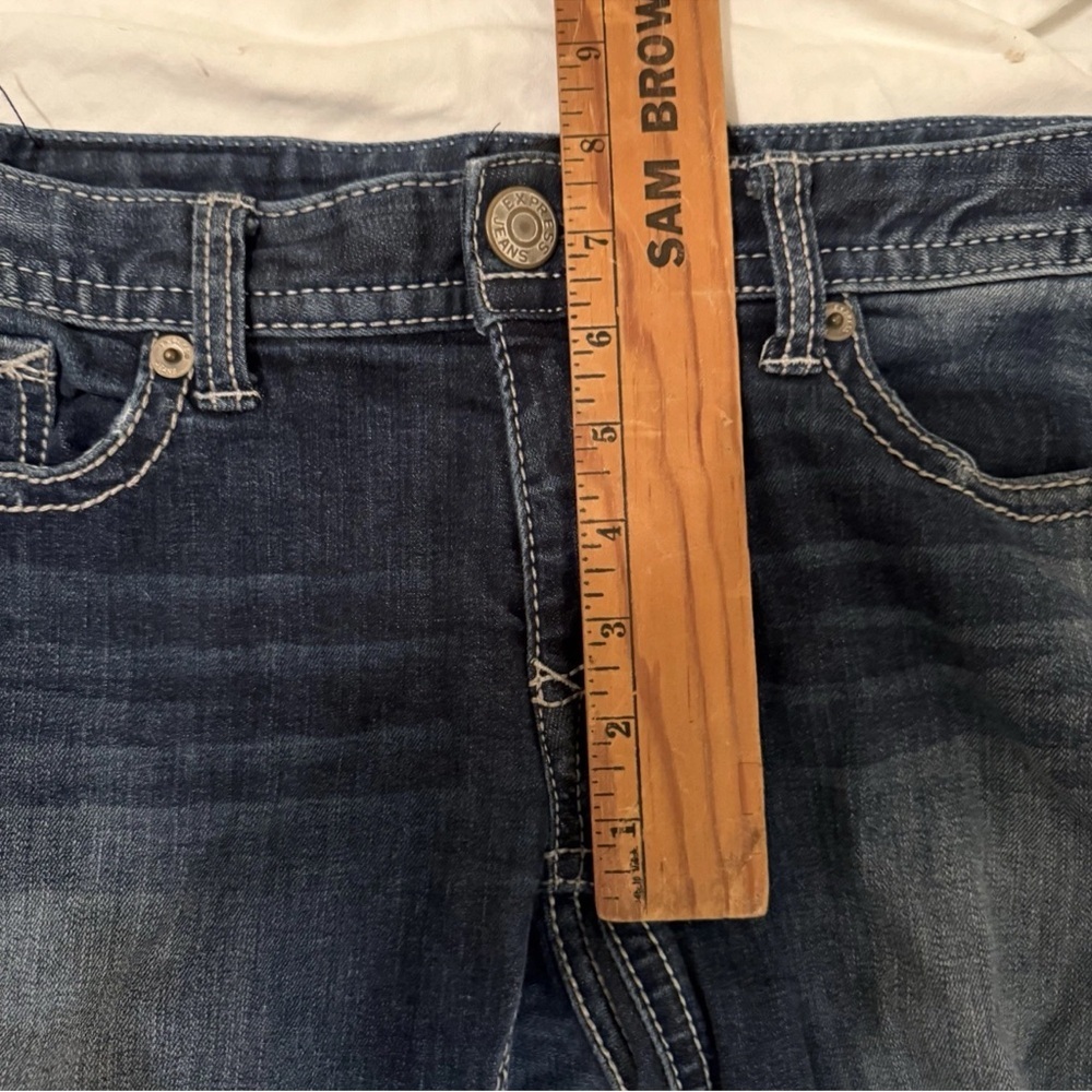 Express Stella Low Rise Bootcut Jeans Women’s Medium Wash Stretch Denim Size 4 - Picture 6 of 10